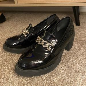 SOLD ❌ Faux Patent Leather Chained Loafers